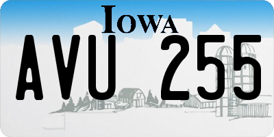 IA license plate AVU255