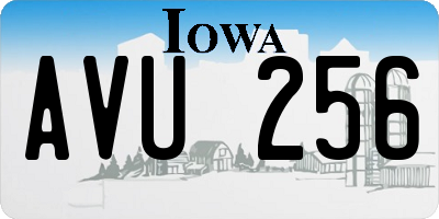 IA license plate AVU256