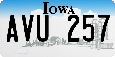 IA license plate AVU257