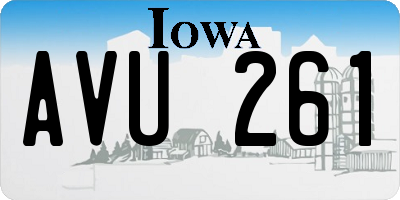 IA license plate AVU261