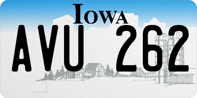 IA license plate AVU262