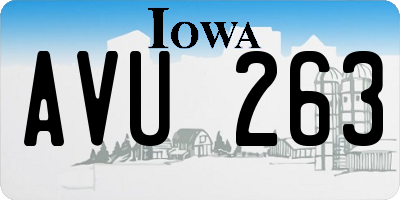 IA license plate AVU263
