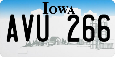 IA license plate AVU266