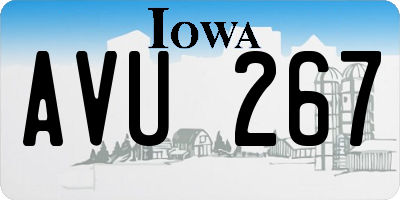 IA license plate AVU267
