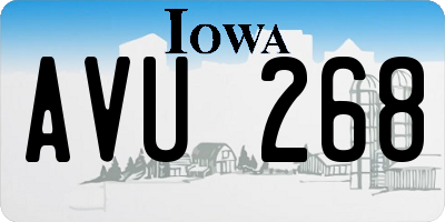 IA license plate AVU268