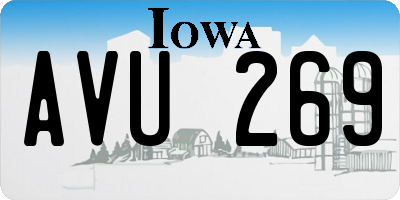IA license plate AVU269
