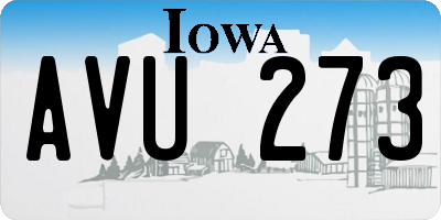 IA license plate AVU273