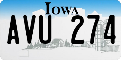 IA license plate AVU274