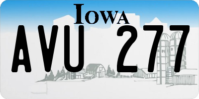IA license plate AVU277