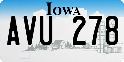 IA license plate AVU278