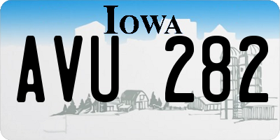 IA license plate AVU282