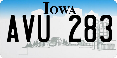 IA license plate AVU283