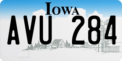 IA license plate AVU284