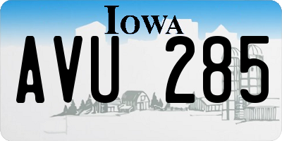 IA license plate AVU285