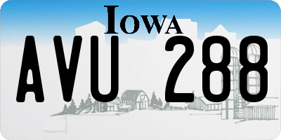 IA license plate AVU288