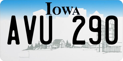 IA license plate AVU290