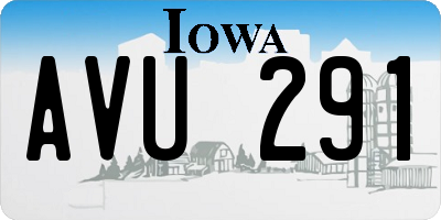 IA license plate AVU291