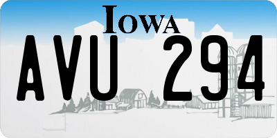 IA license plate AVU294