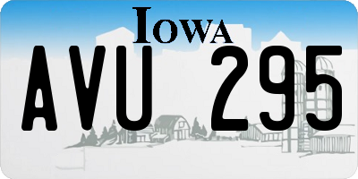 IA license plate AVU295