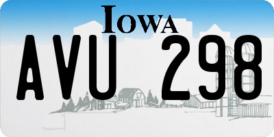 IA license plate AVU298
