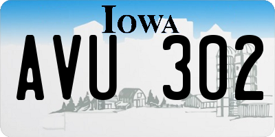 IA license plate AVU302