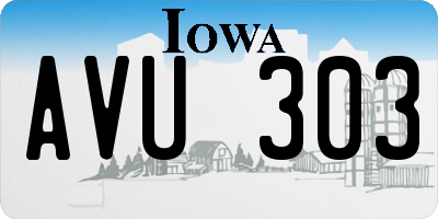 IA license plate AVU303