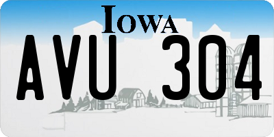 IA license plate AVU304