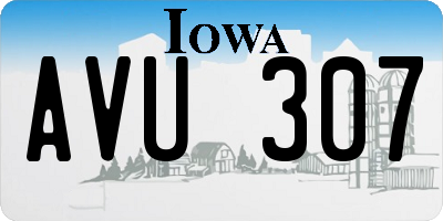 IA license plate AVU307