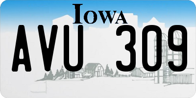 IA license plate AVU309