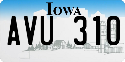 IA license plate AVU310