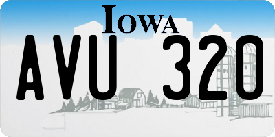 IA license plate AVU320