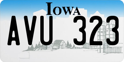 IA license plate AVU323