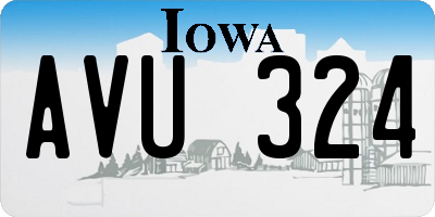 IA license plate AVU324