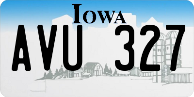 IA license plate AVU327