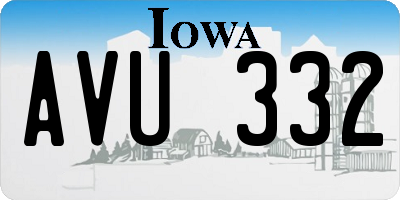 IA license plate AVU332