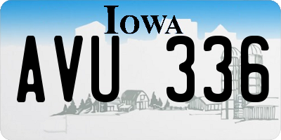 IA license plate AVU336