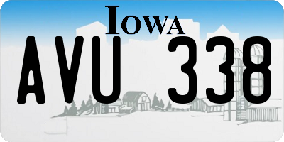 IA license plate AVU338