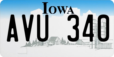IA license plate AVU340