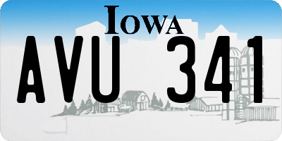 IA license plate AVU341