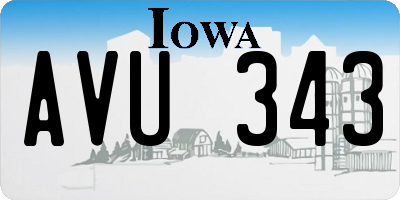 IA license plate AVU343