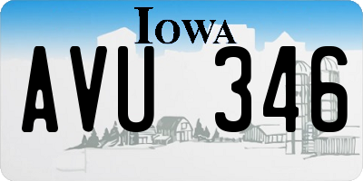 IA license plate AVU346