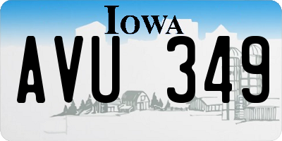 IA license plate AVU349