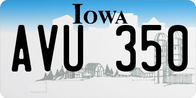 IA license plate AVU350