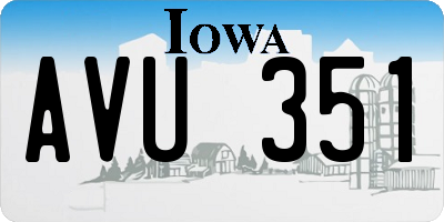 IA license plate AVU351