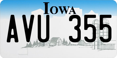 IA license plate AVU355