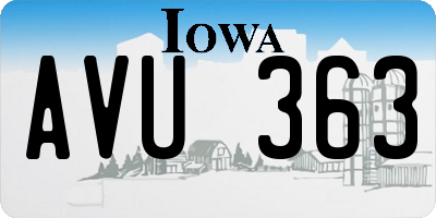 IA license plate AVU363