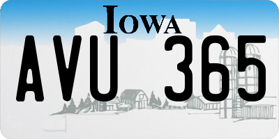 IA license plate AVU365