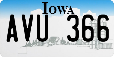IA license plate AVU366