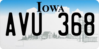 IA license plate AVU368