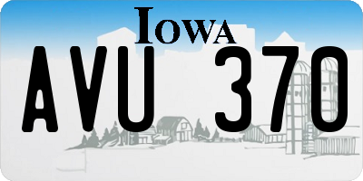 IA license plate AVU370